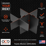 Dimensions Infographic Vehicle OCD Organizers by BaseLayer Toyota 4Runner - Center Console Organizer 2010-2024