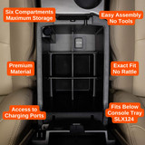 Installed Vehicle OCD Organizers by BaseLayer Toyota 4Runner - Center Console Organizer 2010-2024 design feature infographic