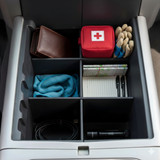 Installed Vehicle OCD Organizers by BaseLayer Ford F-150 with Floor-Shift - Center Console Organizer 2004-2008