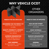 Vehicle OCD Organizers by BaseLayer Ford F-150 with Floor-Shift - Center Console Organizer 2004-2008 comparison infographic
