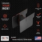 Vehicle OCD Organizers by BaseLayer Honda Odyssey - Center Console Organizer 2018-2025 Dimensions Infographic