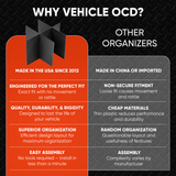 Vehicle OCD Organizers by BaseLayer for Chevrolet Traverse - Center Console Organizer 2018-2023 comparison infographic