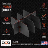 Vehicle OCD Organizers by BaseLayer Chevrolet Suburban and Tahoe / GMC Yukon and Yukon XL - Center Console Organizer Dimensions Infographic