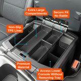Vehicle OCD Organizers by BaseLayer RAM 1500 Classic/1500/2500/3500 - Center Console Tray design features infographic