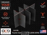 Vehicle OCD Organizers by BaseLayer Toyota Camry - Center Console Organizer 2018-2019 Dimensions Infographic Vehicle OCD Organizers by BaseLayer Toyota Camry - Center Console Organizer 2018-2019 Dimensions Infographic