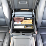 Installed Vehicle OCD Organizers by BaseLayer Chevrolet Silverado 1500/2500/3500 HD/Suburban/Tahoe and GMC Sierra 1500/2500/3500 HD/Yukon/Yukon XL - Center Console Tray overhead view