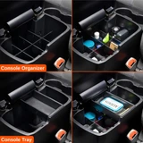Installed Vehicle OCD Organizers by BaseLayer for Toyota Tacoma 2005-2015 Center Console divider and tray overhead view graphic