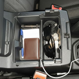 Installed Vehicle OCD Organizers by BaseLayer Jeep Wrangler JL/JLU and Gladiator JT Truck Center Console Tray overhead view
