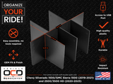 Vehicle OCD Organizers by BaseLayer Chevrolet Silverado 1500/2500/3500 HD and GMC Sierra 1500/2500/3500 HD - Center Console Organizer UPDATED MODEL Dimensions Infographic