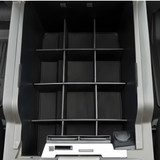 Installed Vehicle OCD Organizers by BaseLayer Ford F-250 / F-350 Super Duty - Center Console Organizer 2011-2016 overhead view