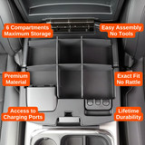 Vehicle OCD Organizers by BaseLayer RAM 1500 Classic/1500/2500/3500 - Upper Center Console Organizer design features infographic