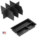 Top view of the center console and tray organizer set from BaseLayer for the Chevrolet Suburban and Tahoe or GMC Yukon and Yukon XL. Top view of the center console and tray organizer set from BaseLayer for the Chevrolet Suburban and Tahoe or GMC Yukon and Yukon XL.
