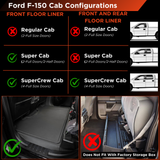 2017-2022 Ford F-350 Crew Cab Rear Floor Mat (1-Piece)