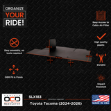 Vehicle OCD by BaseLayer for Toyota Tacoma 2024-2026 Glove Box Organizer Dimensions Infographics