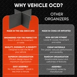Vehicle OCD by BaseLayer for Ford Bronco 2021 - 2024 Center Console Organizer Comparison Infographic