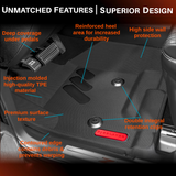 Chevrolet Colorado and GMC Canyon floor mats design features infographic