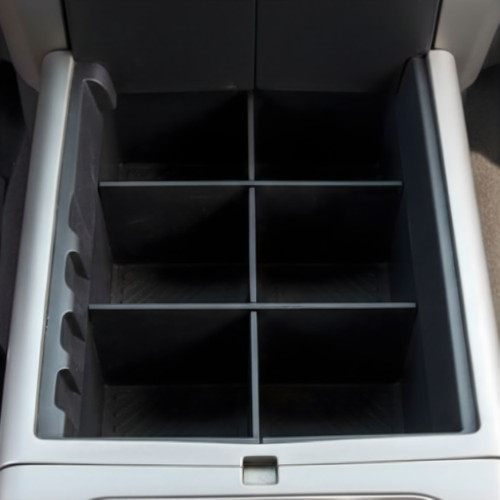 Installed Vehicle OCD Organizers by BaseLayer Ford F-150 with Floor-Shift - Center Console Organizer 2004-2008 overhead view