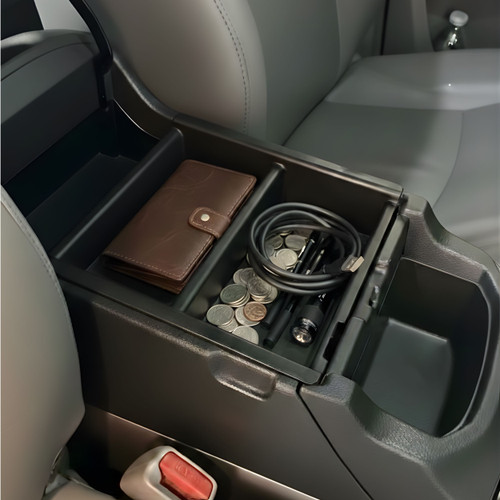 Installed Vehicle OCD Organizers by BaseLayer for Toyota 4Runner - Center Console Tray 2003-2009 organized