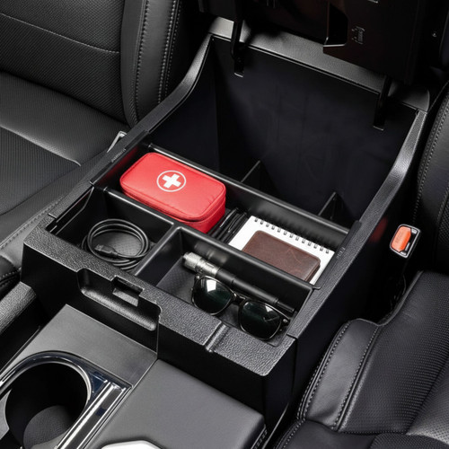 Installed Vehicle OCD Organizers by BaseLayer Toyota Sequoia and Tundra - Center Console Tray