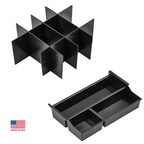 Vehicle OCD Organizers by BaseLayer Toyota Tundra - Center Console and Tray Organizer Set 2014-2021 - Tray and Divider Vehicle OCD Organizers by BaseLayer Toyota Tundra - Center Console and Tray Organizer Set 2014-2021 - Tray and Divider