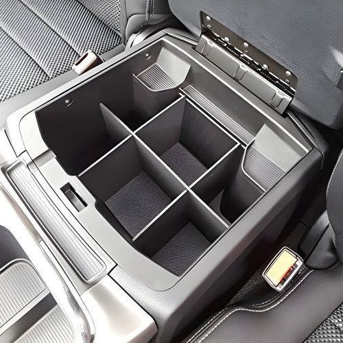 Installed Vehicle OCD Organizers by BaseLayer RAM 1500 Classic/1500/2500/3500 - Lower Center Console Organizer top view