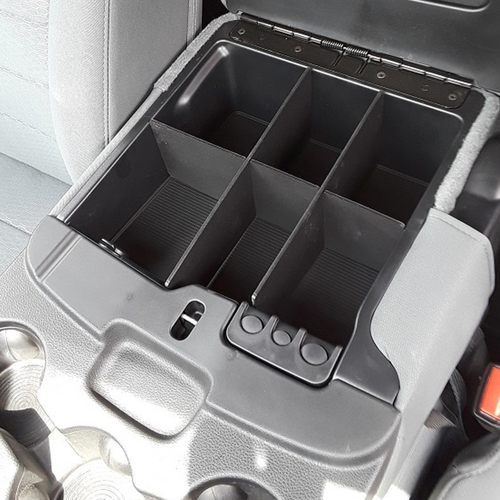 Vehicle OCD Organizers by BaseLayer RAM 1500 Classic/1500/2500/3500 with 40/20/40 Seat - Center Console Organizer Installed Top View