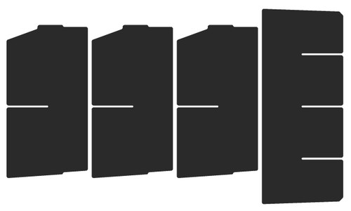 View of the pieces that make up BaseLayers center console organizer for the Chevrolet Suburban and Tahoe or GMC Yukon and Yukon XL.