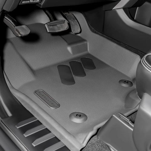 BaseLayer Ford F-150 Black Floor Liner Installed Driver Side