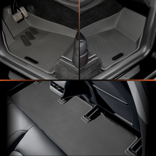 2020-2025 Tesla Model Y Front & Rear Floor Liners (3-Piece)