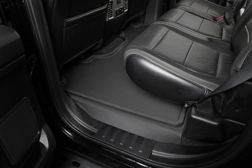 2017-2022 Rear BaseLayer Ford F-350 Custom-Fit Floor Liner installed with seats down 2017-2022 Rear BaseLayer Ford F-350 Custom-Fit Floor Liner installed with seats down