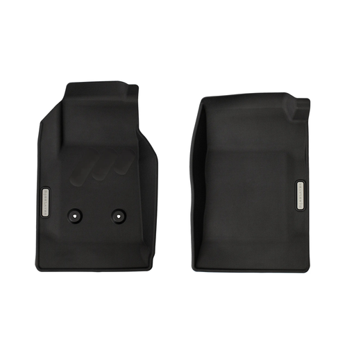Gray two-piece custom floor mats for Chevrolet Colorado and GMC Canyon trucks