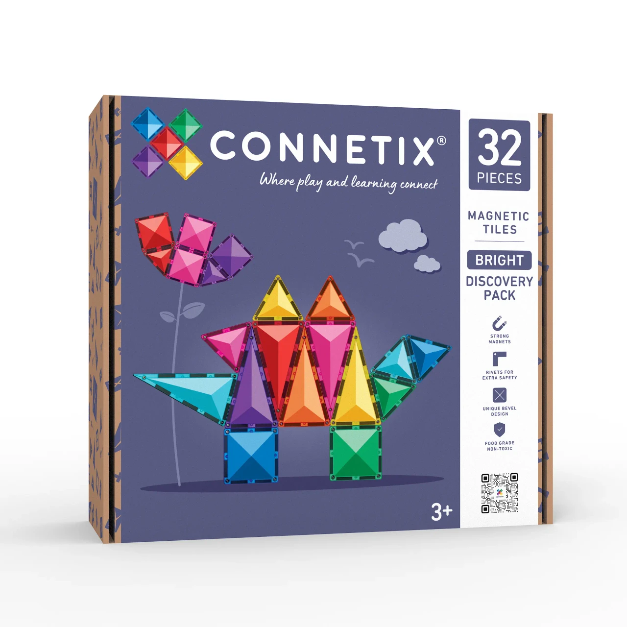 Cutia Connetix Bright Discovery Pack 32 piese
