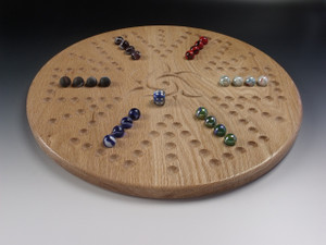 Aggravation 4 Player / 6 Player Combination board in Oak Aggravation 4 Player / 6 Player Combination board in Oak