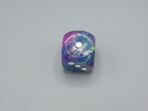 One 30mm Festive Waterlily die with white White Pips