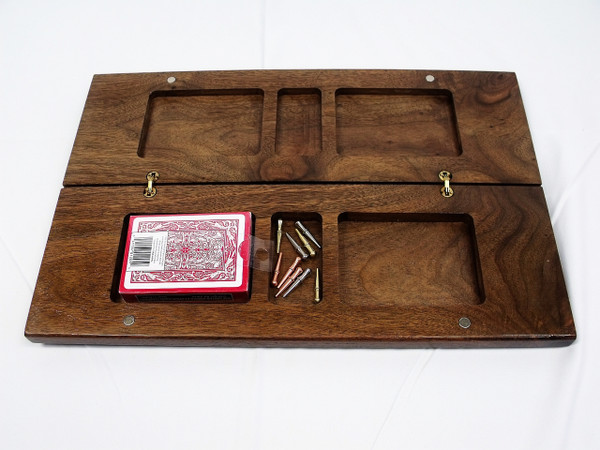  Walnut 3 Player Cribbage board 