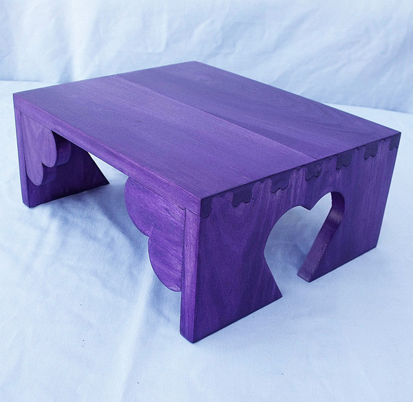 The purple heart step stool for kids.