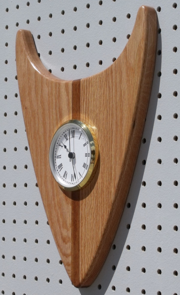  Red oak wedge clock 