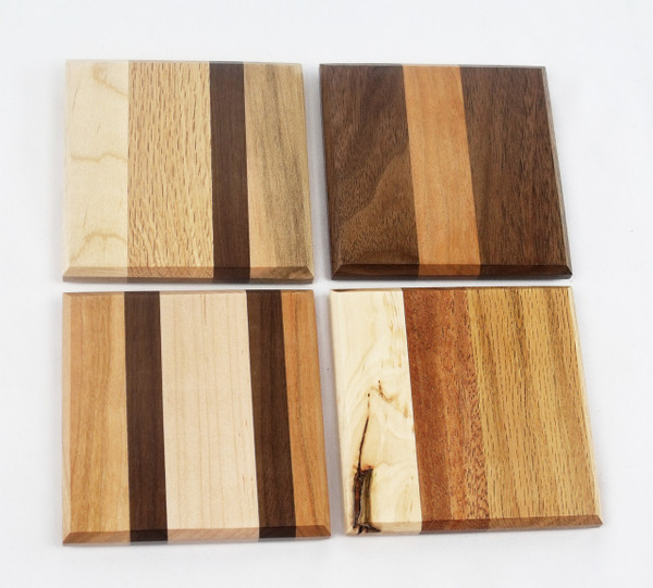 Wooden coasters - Set of 4 - reclaimed wood