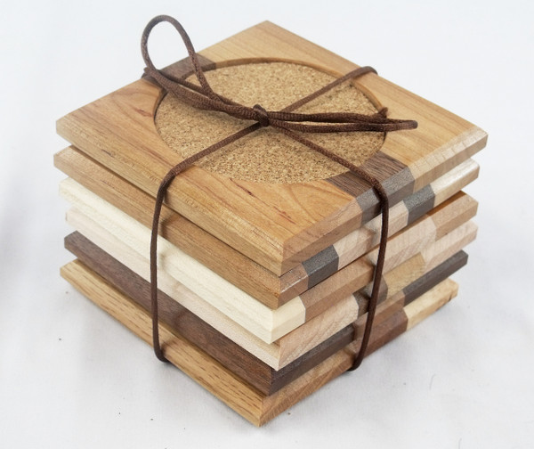 Wooden coasters - Set of 6 - reclaimed wood