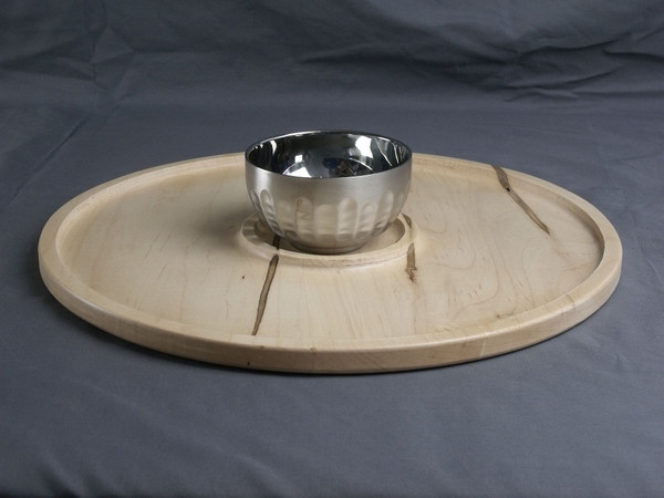 16" Serving Tray with Stainless Steel Bowl #2