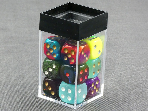 Empty Clear Display Box Medium Tall with Black Lid