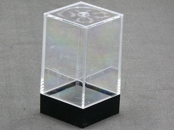 Empty Clear Display Box Medium Tall with Black Lid