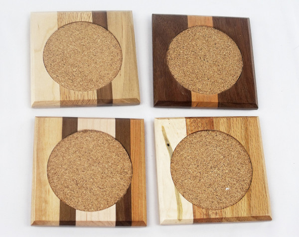 Wooden coasters - Set of 4 - reclaimed wood