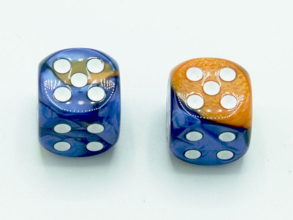 16mm d6 Gemini Blue-Orange dice