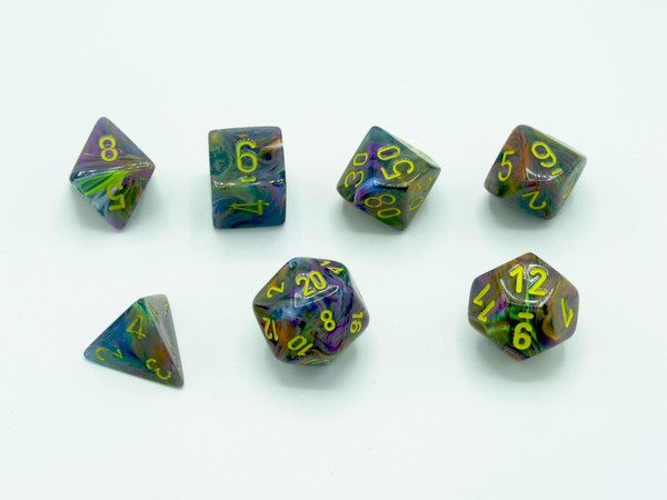 Polyhedral 7 die set - Festive Rio