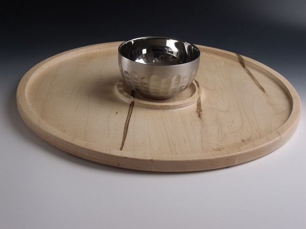 16" Serving Tray with Stainless Steel Bowl #2