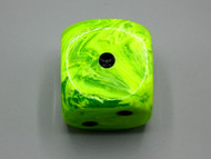 50mm Dice Vortex Bright Green with Black Pips