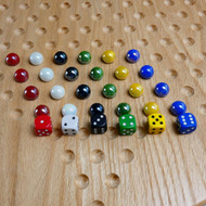 Replacement 6 player Aggravation marbles with 6 dice