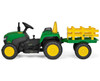 Peg Perego John Deere Farm Power 12V Electric Tractor with Trailer