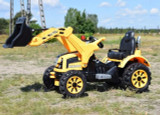 KINGDOM- 12v Electric Tractor with Loader - Yellow - JS328A-YELLOW - Funstuff Ireland UK
